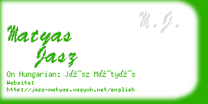 matyas jasz business card
